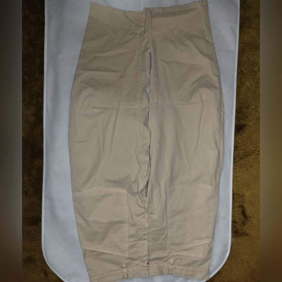 Nili Lotan Shon Pant sandstone Bow Leg Carpenter 8 tan - Picture 9 of 10